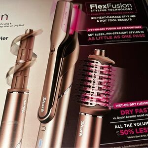 Shark FlexFusion Hair Styler - Metallic Rose